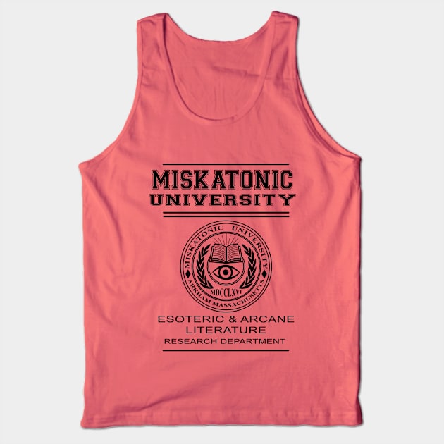 Miskatonic University Literature department - HP Lovecraft Tank Top by Duckfieldsketchbook01